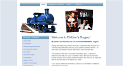 Desktop Screenshot of childrensurgery.co.uk