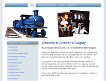 Tablet Screenshot of childrensurgery.co.uk